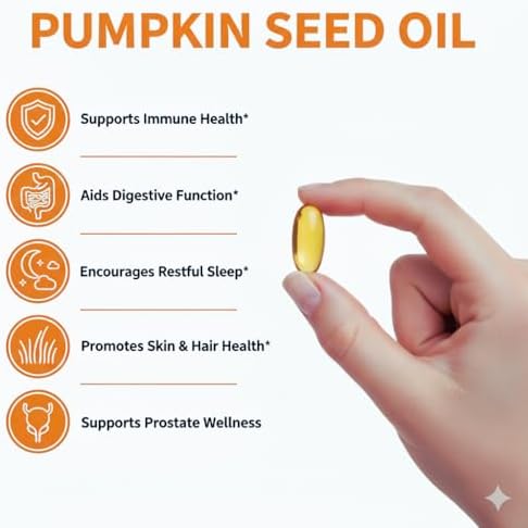 Aceite de Semilla de Calabaza Cures For Life con Saw Palmetto – 3000mg por Porción, 300 Softgels | Aceite Virgen Prensado en Frío | Apoya Salud - imagen 5