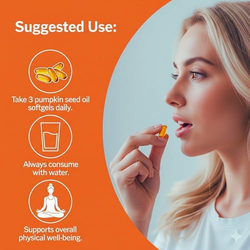 Aceite de Semilla de Calabaza Cures For Life con Saw Palmetto – 3000mg por Porción, 300 Softgels | Aceite Virgen Prensado en Frío | Apoya Salud - imagen 7
