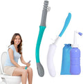 Set de Ayudas para el Baño - Limpiador de Cola con Mango Largo para Personas con Sobrepeso, Ancianos y Discapacitados, Kit de Higiene Personal (4 - imagen 1