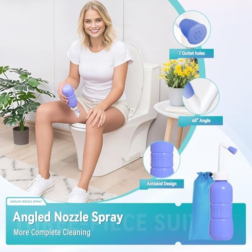 Set de Ayudas para el Baño - Limpiador de Cola con Mango Largo para Personas con Sobrepeso, Ancianos y Discapacitados, Kit de Higiene Personal (4 - imagen 5