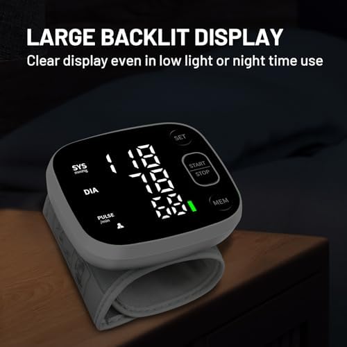 Monitor de Presión Arterial Recargable para Uso en Casa, Automático con Manguito Ajustable, 2 * 120 Lecturas, Memoria para 2 Usuarios y Funda de - imagen 7