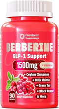 Suplemento de Pérdida de Peso Berberina 1500mg para Mujeres y Hombres - Supresor de Apetito con Canela de Ceilán, Cardo Mariano, Cromo Picolinato, Té - imagen 1