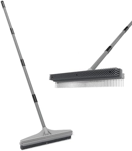 Rastrillo Walensee para Eliminar Pelo de Mascotas, 2 en 1 para Alfombras con Cepillo de Nylon, Mango Ajustable para Alfombras de Pelo Largo, - imagen 1