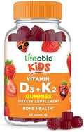 Gomitas de Vitamina D3 K2 para Niños Lifeable | 500iu D3 y 100mcg K2 | Suplementos Deliciosos para Huesos e Inmunidad | 60 Gomitas - imagen 1