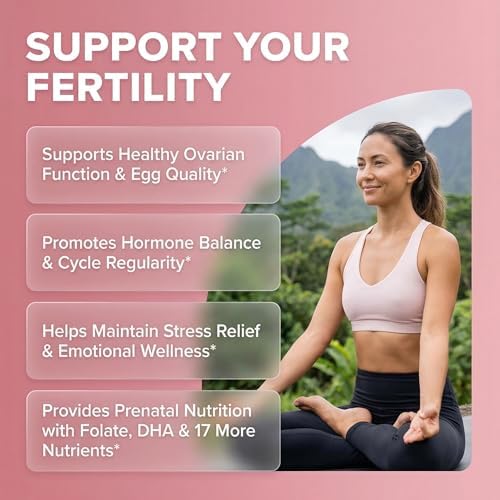 Suplemento de Fertilidad Clean Nutraceuticals Myo-Inositol & D-Chiro Inositol 2050mg 40:1 - Vitaminas Prenatales para Mujeres con Ashwagandha, Maca, - imagen 2