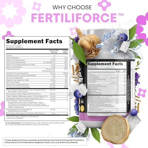 Suplemento de Fertilidad Clean Nutraceuticals Myo-Inositol & D-Chiro Inositol 2050mg 40:1 - Vitaminas Prenatales para Mujeres con Ashwagandha, Maca, - imagen 5