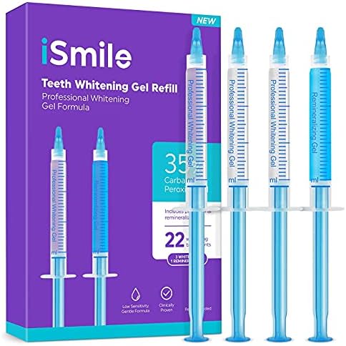 Paquete de Recarga de Gel Blanqueador iSmile - (3) Jeringas de Gel Blanqueador de 3ml, (1) Jeringa de Gel de Remineralización, Sin Sensibilidad, - imagen 1