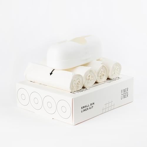 Kit de Forros para Botes FINER LINER, incluye 1 dispensador recargable y 4 rollos de forros para bolsas de basura sin fragancia (40 piezas en total), - imagen 1