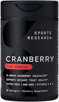 Suplemento de Complejo de Frutas de Arándano Sports Research® - Softgels para el Apoyo de la Salud del Tracto Urinario - Con Pacran® y Vitaminas C y - imagen 1