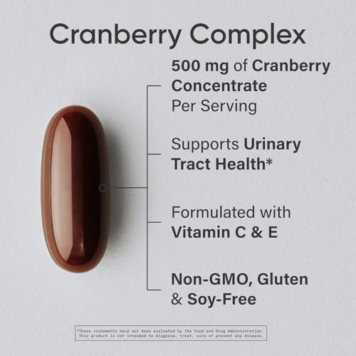 Suplemento de Complejo de Frutas de Arándano Sports Research® - Softgels para el Apoyo de la Salud del Tracto Urinario - Con Pacran® y Vitaminas C y - imagen 2