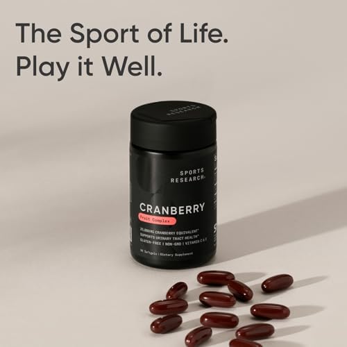 Suplemento de Complejo de Frutas de Arándano Sports Research® - Softgels para el Apoyo de la Salud del Tracto Urinario - Con Pacran® y Vitaminas C y - imagen 7