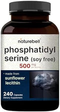 NatureBell Fosfatidilserina 500mg - 240 Cápsulas - Apoyo a la Salud Cerebral para Hombres y Mujeres* - Lecitina de Girasol Bioavailable - Suplemento - imagen 1