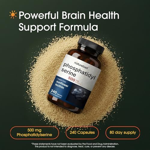 NatureBell Fosfatidilserina 500mg - 240 Cápsulas - Apoyo a la Salud Cerebral para Hombres y Mujeres* - Lecitina de Girasol Bioavailable - Suplemento - imagen 2