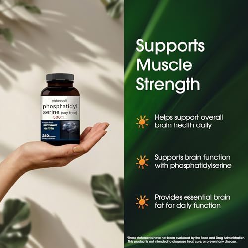 NatureBell Fosfatidilserina 500mg - 240 Cápsulas - Apoyo a la Salud Cerebral para Hombres y Mujeres* - Lecitina de Girasol Bioavailable - Suplemento - imagen 4