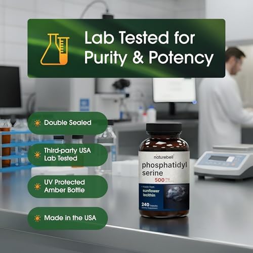 NatureBell Fosfatidilserina 500mg - 240 Cápsulas - Apoyo a la Salud Cerebral para Hombres y Mujeres* - Lecitina de Girasol Bioavailable - Suplemento - imagen 5