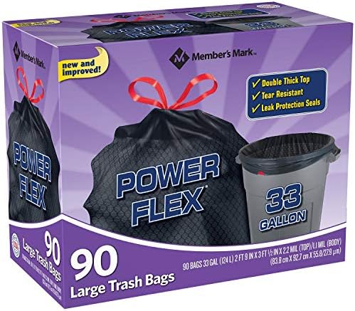 Bolsas de Basura Grandes Power Flex de 33 Galones Member's Mark, Paquete de 90 unidades - imagen 2