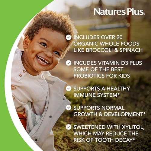 Multivitamínico Infantil NaturesPlus Animal Parade Gold - Sabor Cereza, Naranja y Uva - 120 Tabletas Masticables en Forma de Animales - Vegetariano, - imagen 4