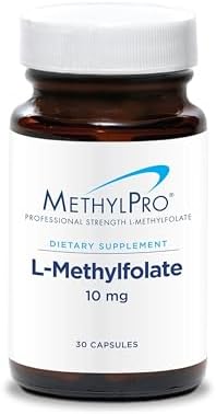 MethylPro L-Metilfolato 10 mg - Suplemento de Metilfolato para Hombres y Mujeres, Vitamina B9 Metilada (5-MTHF) para la Salud Cerebral - 30 Cápsulas - imagen 1