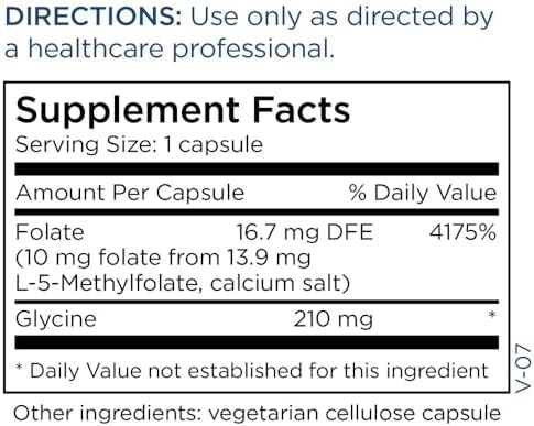 MethylPro L-Metilfolato 10 mg - Suplemento de Metilfolato para Hombres y Mujeres, Vitamina B9 Metilada (5-MTHF) para la Salud Cerebral - 30 Cápsulas - imagen 2