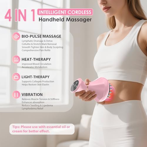 Masajeador de Drenaje Linfático, Herramienta Anticelulitis para Muslos y Abdomen, Reducción de Estrías y Celulitis, Masajeador Manual para Alivio de - imagen 2