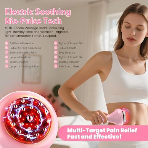 Masajeador de Drenaje Linfático, Herramienta Anticelulitis para Muslos y Abdomen, Reducción de Estrías y Celulitis, Masajeador Manual para Alivio de - imagen 4