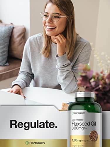 Cápsulas de Aceite de Linaza Horbäach 3000mg | 300 Unidades | Alta Potencia | Omega 3 6 9 | Prensado en Frío | Sin OGM, Sin Gluten - imagen 6