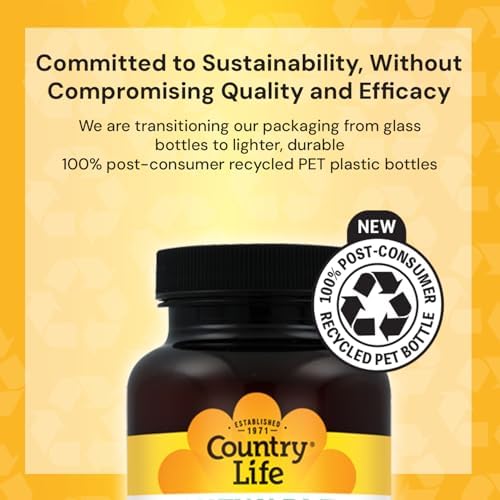 Multivitamínico Adulto Masticable Country Life con Coenzima B, Antioxidantes y Minerales, Sabor Piña-Naranja - 60 Tabletas, Libre de Gluten - imagen 4