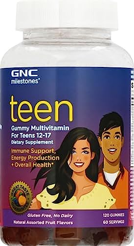 GNC Milestones Multivitamin para Adolescentes - Sabores Naturales de Fruta, 120 Gomas, 60 Porciones - imagen 2