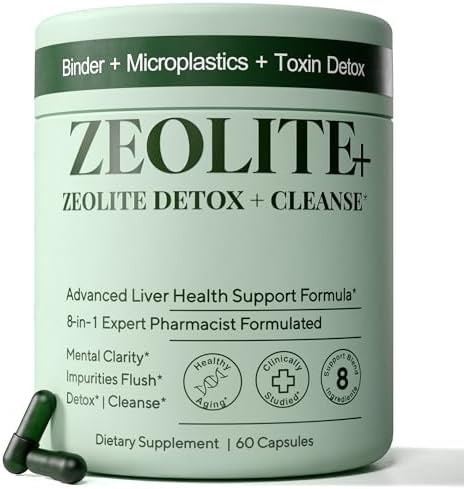 Detoxificador Zeolite Binder – Limpieza 8 en 1 con Clinoptilolita, Carbón Activado, NAC y Cardo Mariano – Salud Hepática y Digestiva para Adultos – - imagen 1