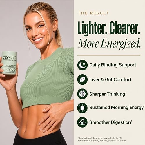Detoxificador Zeolite Binder – Limpieza 8 en 1 con Clinoptilolita, Carbón Activado, NAC y Cardo Mariano – Salud Hepática y Digestiva para Adultos – - imagen 4