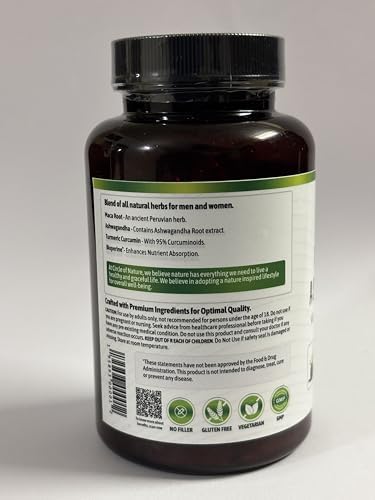 Cápsulas de Maca y Extracto de Ashwagandha para Hombres y Mujeres con Cúrcuma y Bioperina - 120 Cápsulas Hechas en EE. UU. - imagen 8