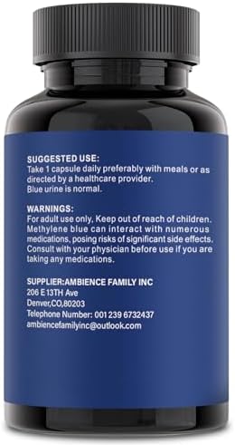 Cápsulas de Nootlyn Methylene Blue - Grado Farmacéutico 15mg, con Éster de Vitamina C, Apoyo Diario para el Bienestar y las Células, 60 Cápsulas - imagen 8