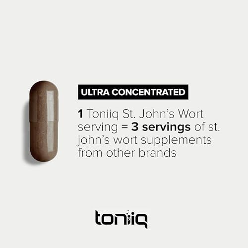 Cápsulas de Hierba de San Juan Toniiq 1,000mg - Extracto 4X Concentrado - 0.3% Hipericina - Alta Pureza y Biodisponibilidad - 120 Cápsulas - imagen 5