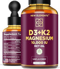 Vitamina D3 Líquida con K2 y Magnesio Glicinato | Gotas de Vitamina D 10,000 IU | Suplemento D3 + K2 para Hombres y Mujeres | Alta Absorción | Libre - imagen 1