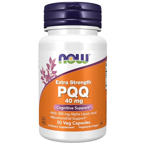 Suplementos NOW Foods, PQQ 40 mg con 200 mg de Ácido Alfa Lipoico, Extra Fuerte, 50 Cápsulas Veganas - imagen 4