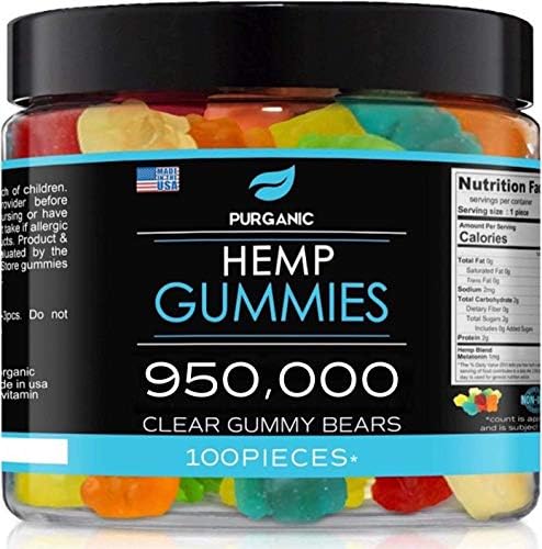 Gomitas de Cáñamo Purganic – Apoyo para el Sueño, Paz y Relajación – Alta Potencia, Sabor Frutal Natural – Hecho en EE. UU. – 100 piezas - imagen 1