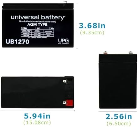 Batería SLA UPG UB1270 de 12V y 7AH - imagen 2