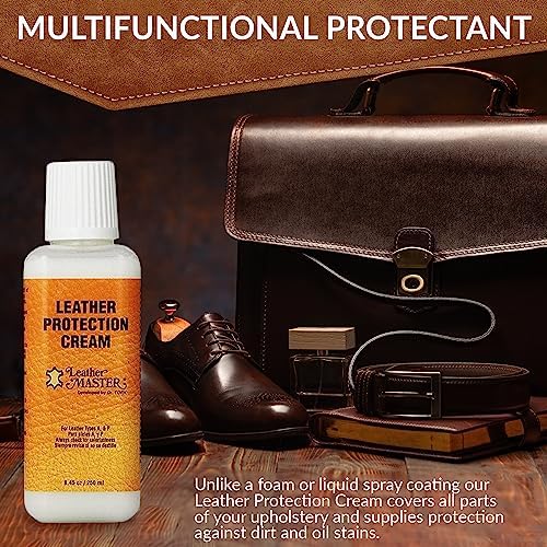 CREMA PROTECTORA DE CUERO LEATHER MASTER 250ML - Limpiador y Acondicionador para Sofás, Ropa, Bolsos, Zapatos y Cuero de Autos, Fórmula a Base de Agua - imagen 3