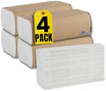 Toallas de Papel Multicapa 1InTheOffice, Toallas de Mano para Baño, 1 Capa, 9 x 9.45, 250 Toallas/Paquete, 4 Paquetes - imagen 1