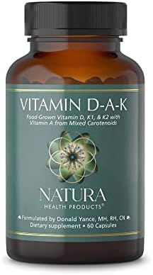 Natura Health Products D-A-K (ADK) – D3 5000 UI, K2 50 mcg, K1 550 mcg y Vitamina A 1000 UI – Soporte Óseo, Cardiaco e Inmunológico – 60 Cápsulas - imagen 1