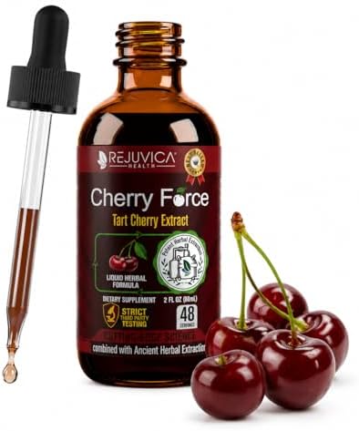 Rejuvica Health Cherry Force Gotas Líquidas de Cereza Montmorency 2 Fl Oz | Soporte para Articulaciones y Ácido Úrico | Ayuda con Inflamación, Sueño - imagen 1