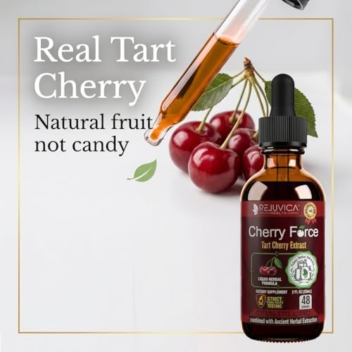 Rejuvica Health Cherry Force Gotas Líquidas de Cereza Montmorency 2 Fl Oz | Soporte para Articulaciones y Ácido Úrico | Ayuda con Inflamación, Sueño - imagen 2