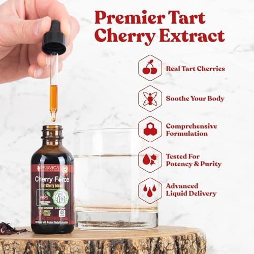 Rejuvica Health Cherry Force Gotas Líquidas de Cereza Montmorency 2 Fl Oz | Soporte para Articulaciones y Ácido Úrico | Ayuda con Inflamación, Sueño - imagen 4