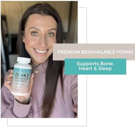 Suplemento de Vitamina D3 K2 10000 IU - Fórmula Extra Fuerte con 10,000 IU de Vitamina D3 + K2 MK-7 200 mcg y Complejo de Magnesio Glicinato - 300 - imagen 7