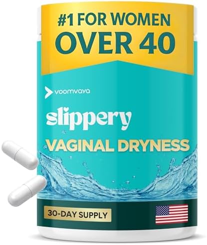 VoomVaya Slippery – Alivio para la Sequedad Vaginal en Mujeres Mayores de 40 Años – Hidratante Vaginal con Olmo Resbaladizo – 60 Cápsulas - imagen 1
