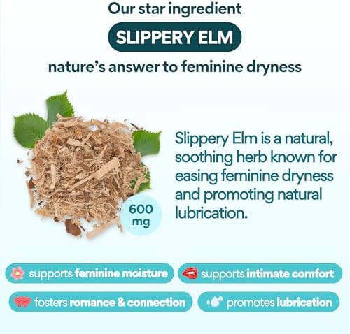 VoomVaya Slippery – Alivio para la Sequedad Vaginal en Mujeres Mayores de 40 Años – Hidratante Vaginal con Olmo Resbaladizo – 60 Cápsulas - imagen 4
