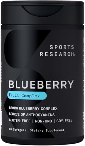 Cápsulas de Arándano Sports Research - Hechas con Arándanos Orgánicos y Aceite de Oliva Extra Virgen Orgánico - Sin OGM y Sin Gluten - 60 Softgels - imagen 1