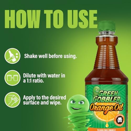 Aceite de Naranja Concentrado 100% Natural Green Gobbler, Prensado en Frío, 32 oz - Limpieza Multiusos para Hogar y Exterior - imagen 8