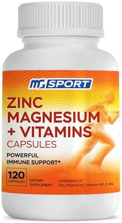 Suplemento MgSport ZMA con Zinc y Magnesio Clínicamente Probados para Alta Absorción - Enriquecido con Vitaminas B6 y B9 para Recuperación Muscular - - imagen 1