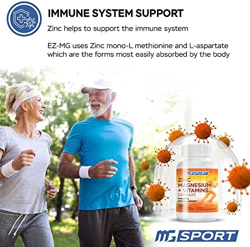 Suplemento MgSport ZMA con Zinc y Magnesio Clínicamente Probados para Alta Absorción - Enriquecido con Vitaminas B6 y B9 para Recuperación Muscular - - imagen 4